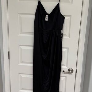 Elegant Black Spaghetti Strap Dress